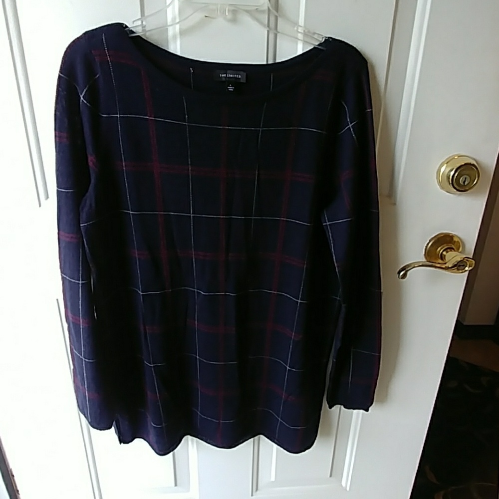 Plaid tunic sweater